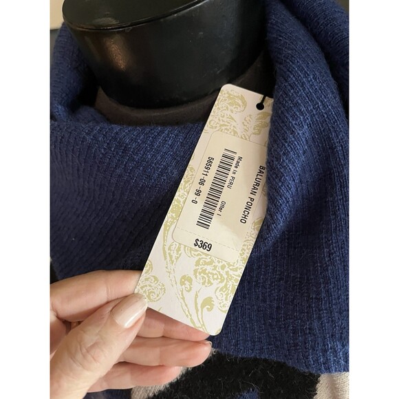 Peruvian Connection Baby Alpaca Wool Roll Neck Baluran Poncho Cape Shawl $369 - Picture 4 of 9